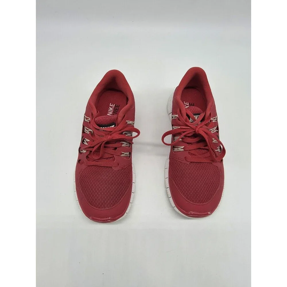 Nike Free 5.0+ Running Shoes Red Black White Women's Size 6 580591-600